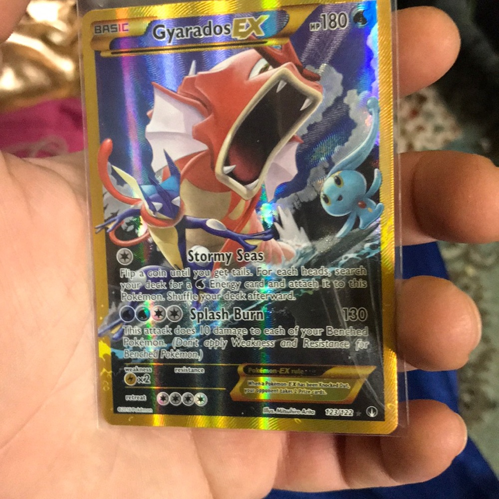 Super secret rare full art GyradosEX Pokémon card